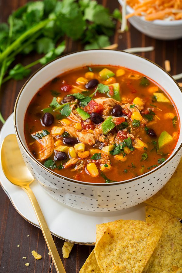 Fuel Your Day: High-Protein Slow Cooker Enchilada Quinoa Soup